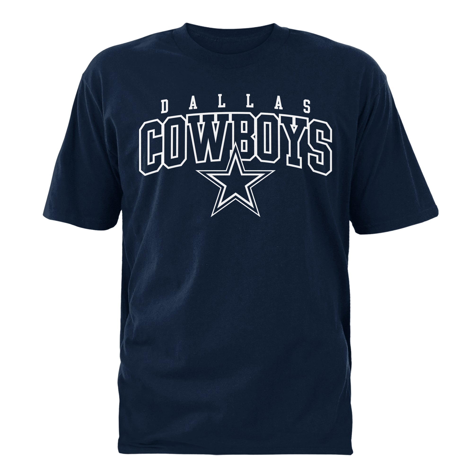 Playera Dallas Cowboys Logo Outline – Azul Marino