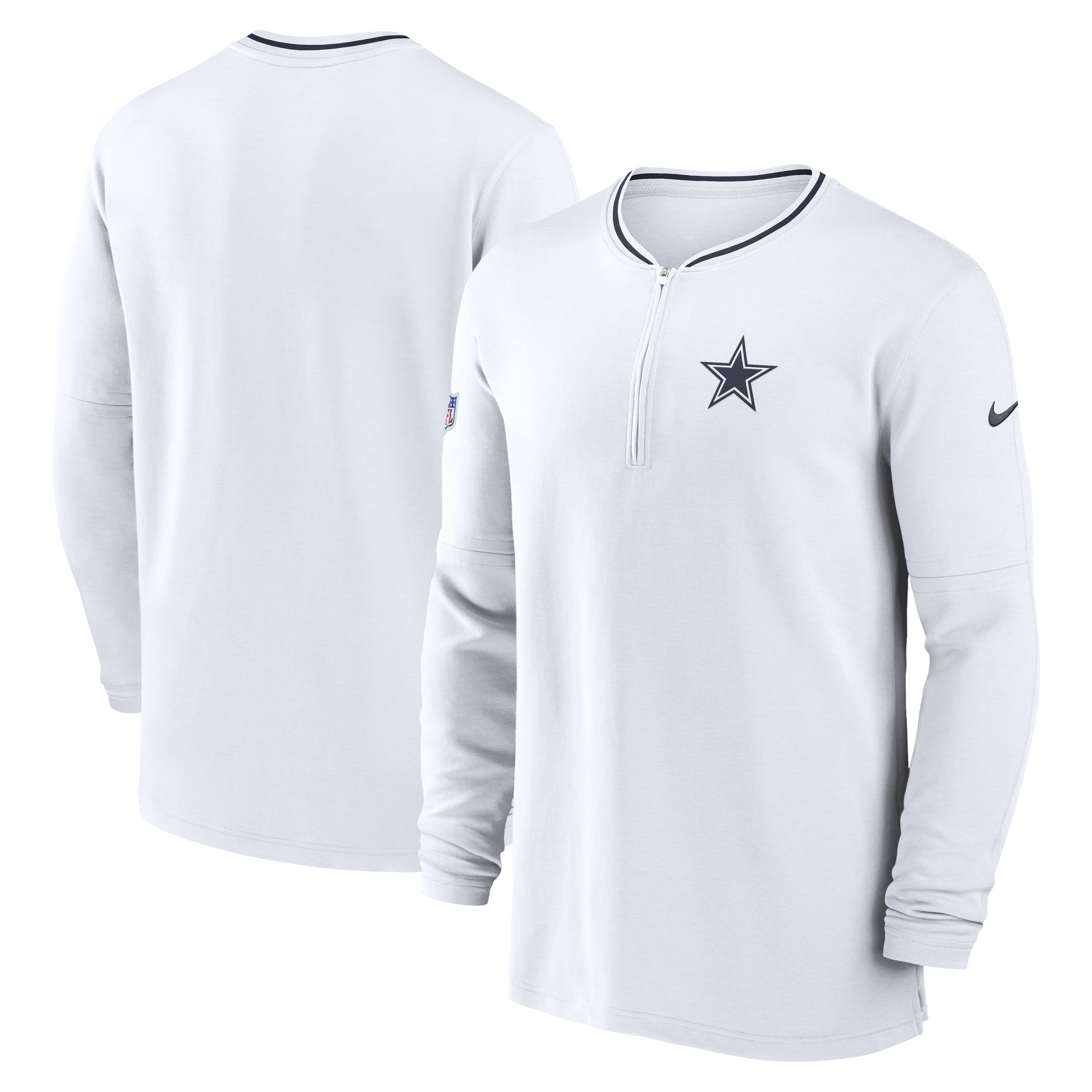 Playera Nike Manga Larga Dallas Cowboys Sideline Coaches Half-Zip