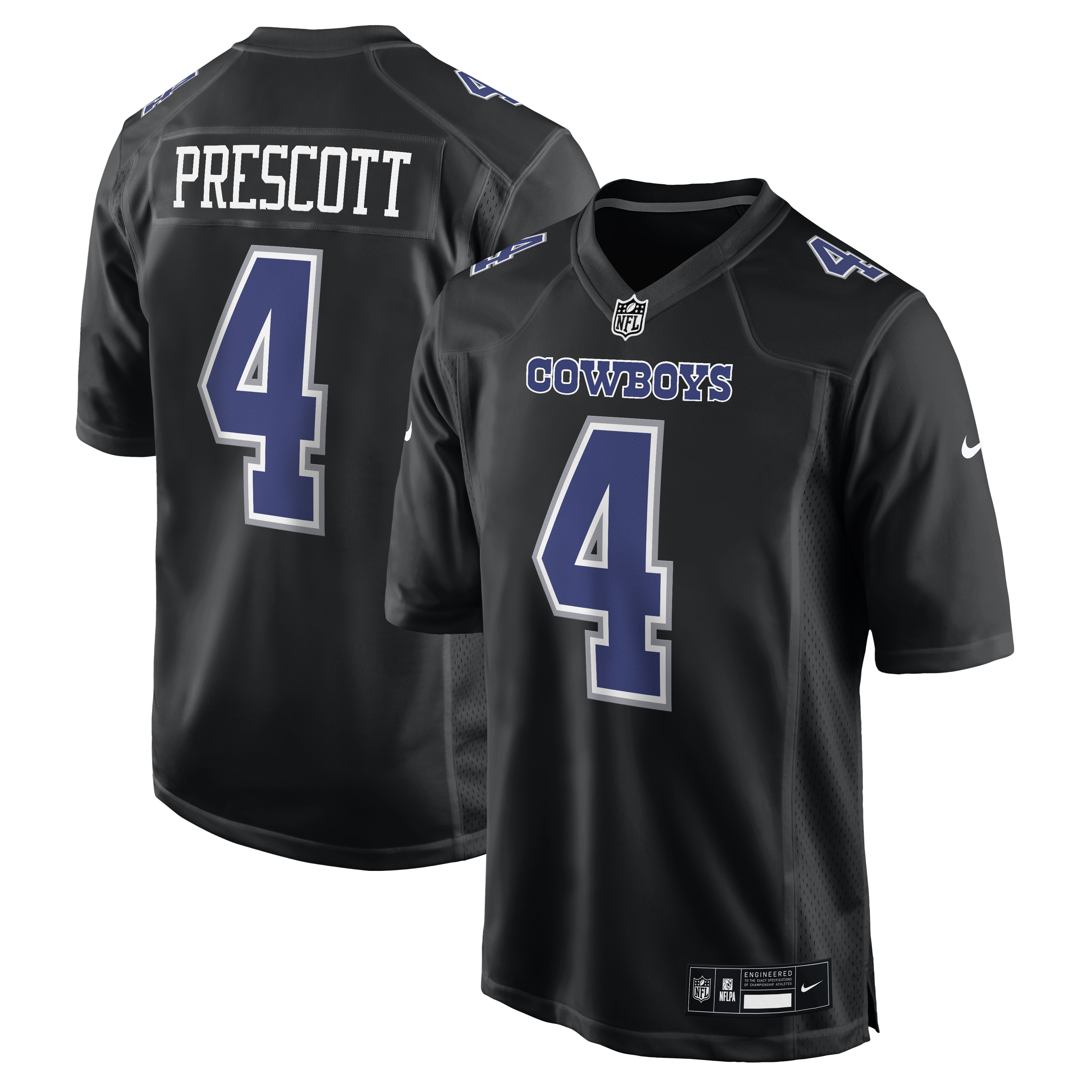 Jersey Dallas Cowboys Nike Game Dak Prescott Black Alternate Edition
