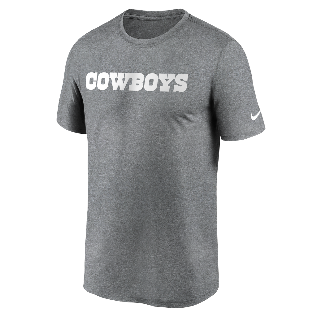 Playera Nike Dallas Cowboys  Wordmark Essential Gris Jaspeado