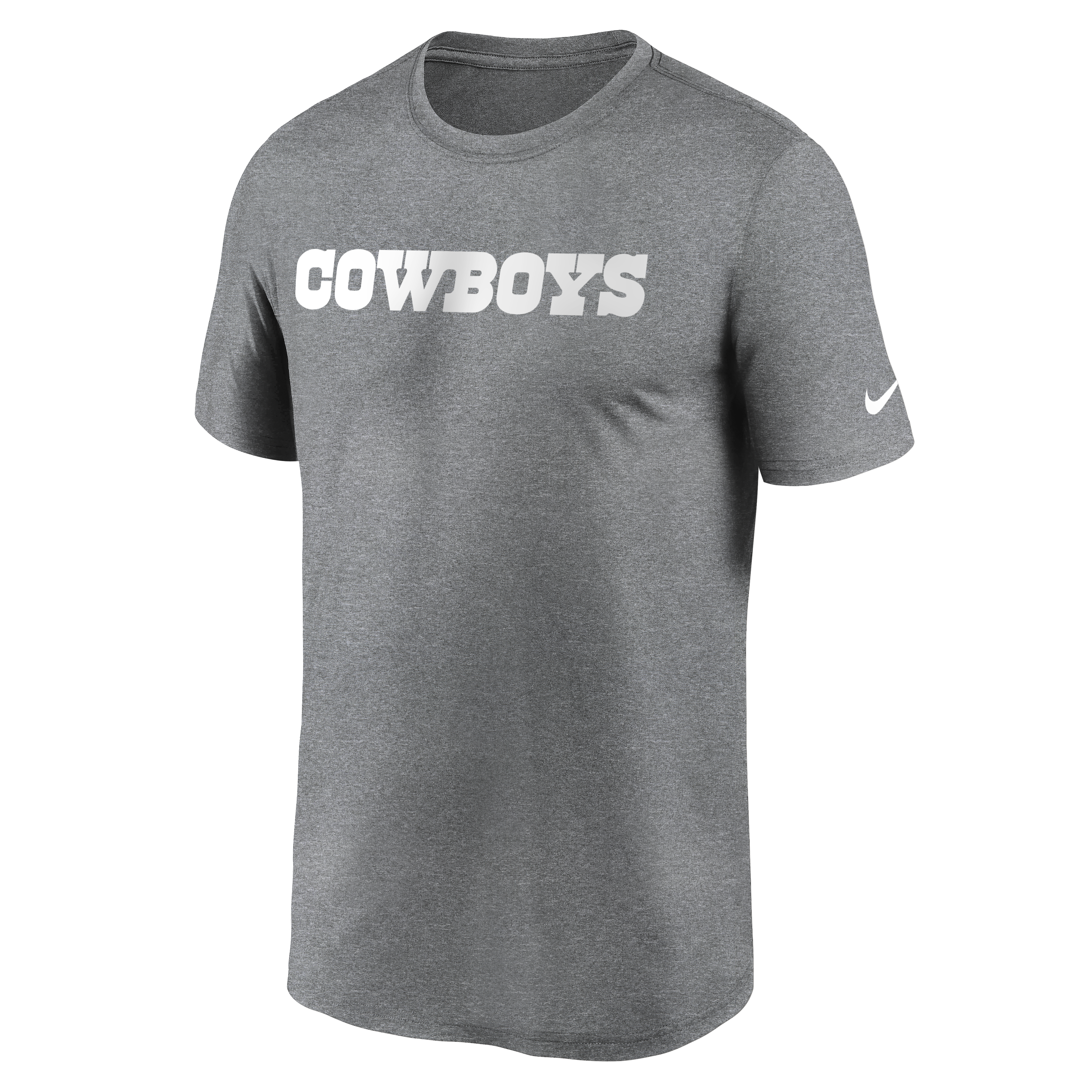 Playera Nike Dallas Cowboys  Wordmark Essential Gris Jaspeado