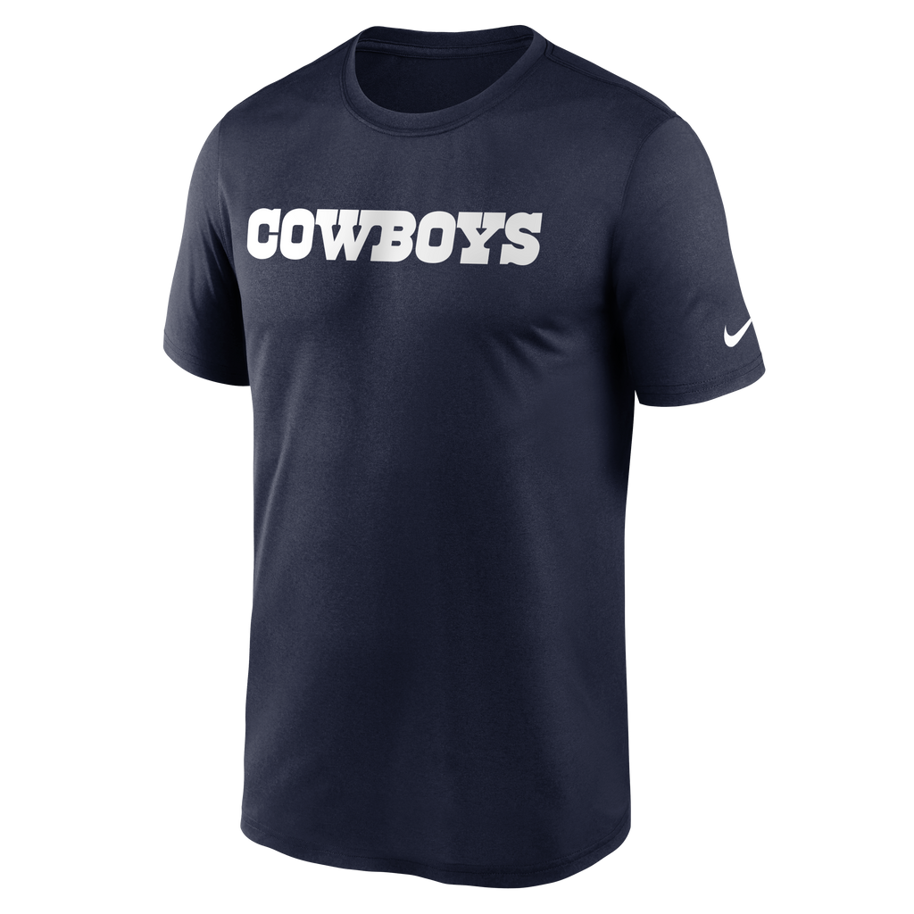 Playera Nike Azul Marino Dallas Cowboys  Wordmark Essential