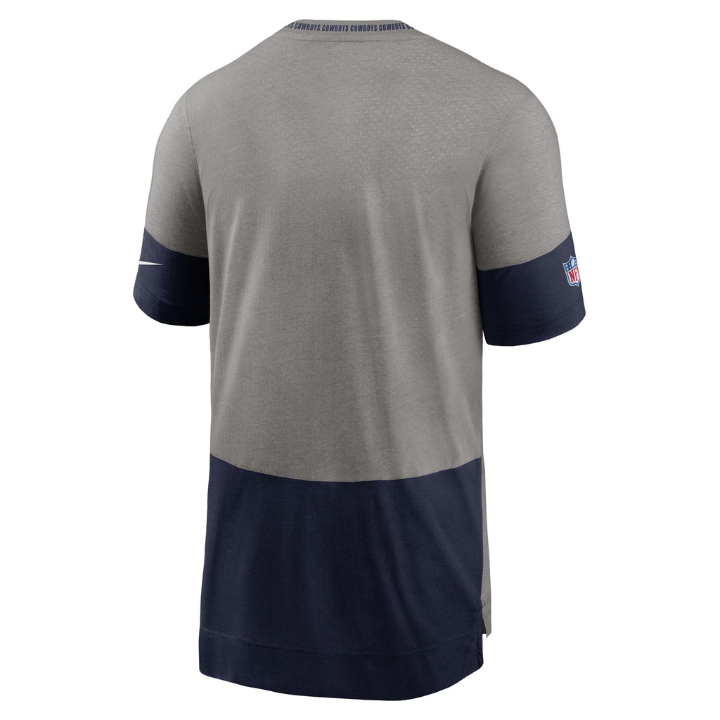 Playera Nike Dallas Cowboys  Sideline Coach Performance Gris con Marino