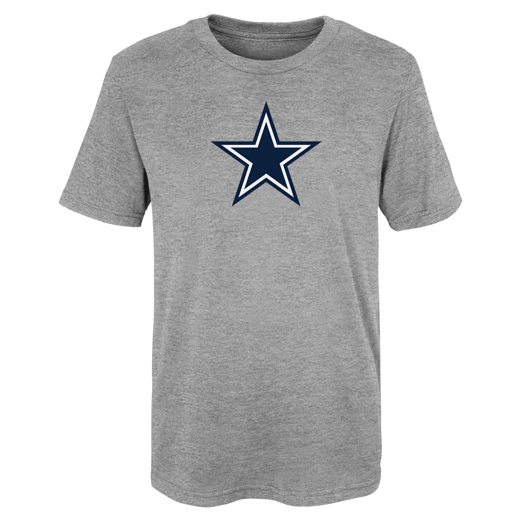 Playera Infantil Dallas Cowboys Logo Essential Gris Jaspeado