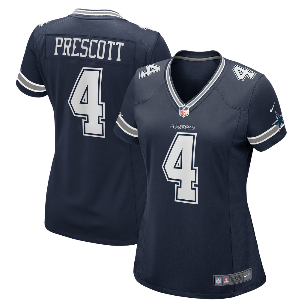Jersey Nike Dallas Cowboys Mujer  Game Dak Prescott  Azul Marino