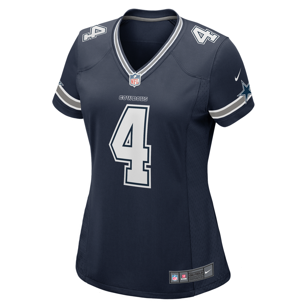 Jersey Nike Dallas Cowboys Mujer  Game Dak Prescott  Azul Marino