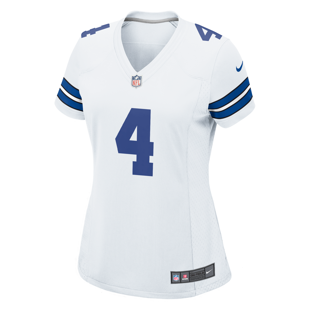 Jersey Dallas Cowboys Mujer Nike Game Dak Prescott  Blanco
