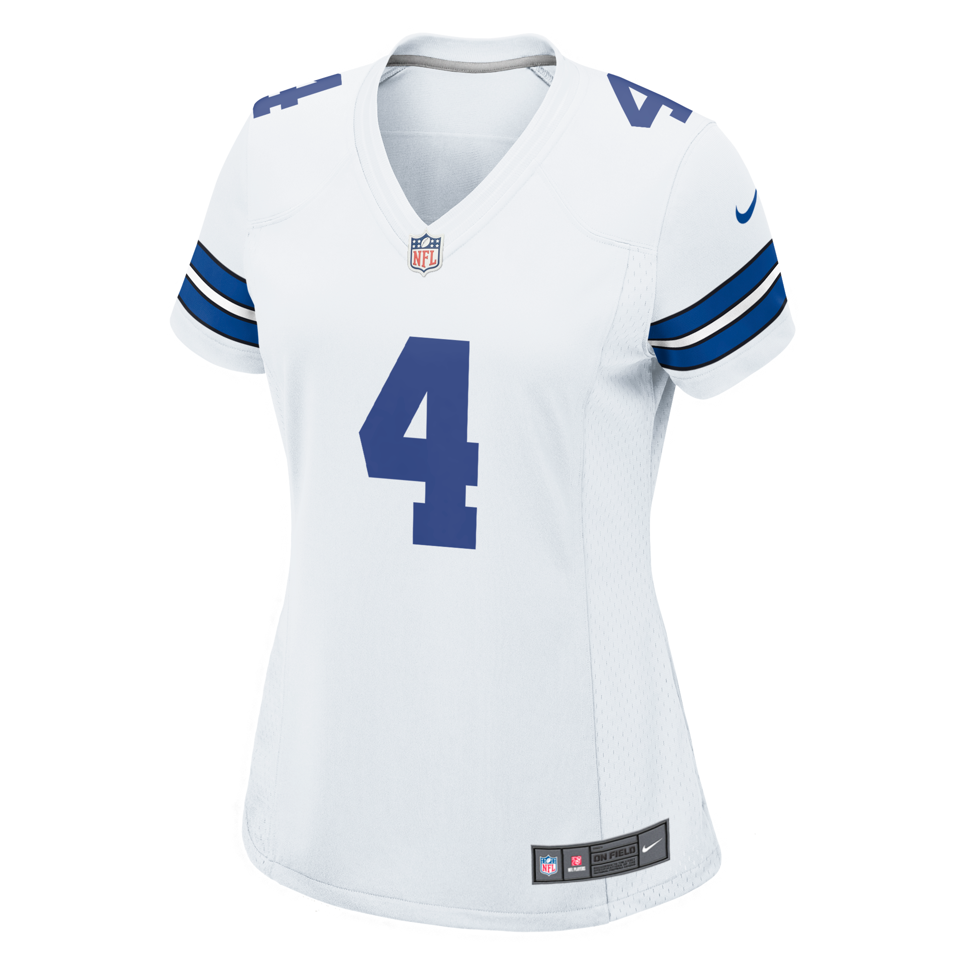 Jersey Dallas Cowboys Mujer Nike Game Dak Prescott  Blanco