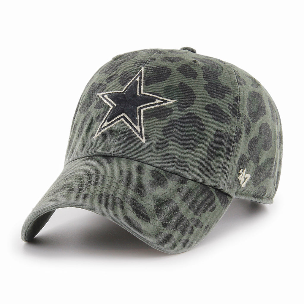 Gorra Verde Militar Dallas Cowboys '47 Brand Leopard Print