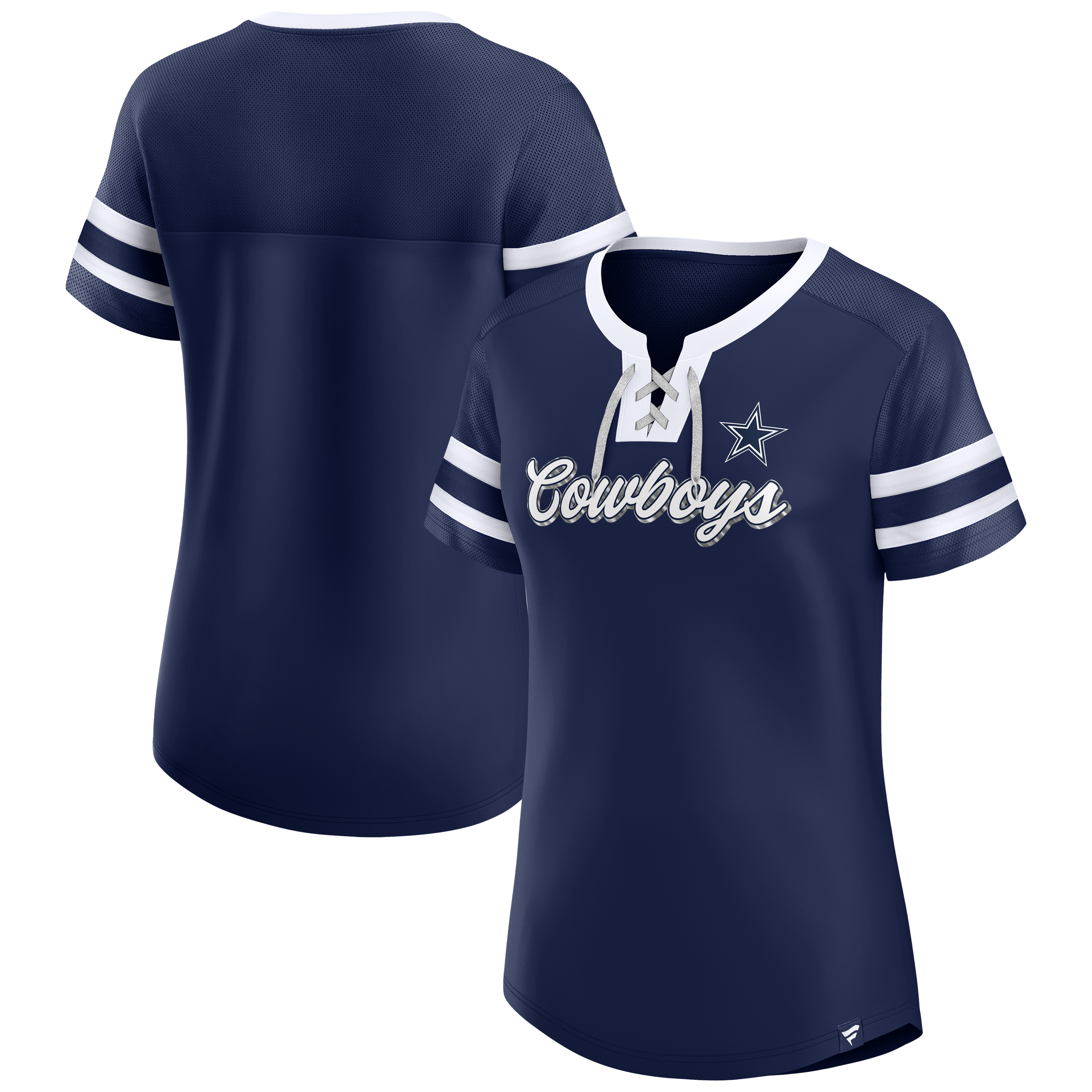 Jersey Dallas Cowboys Mujer Fanatics Lace-Up – Azul Marino/Blanco