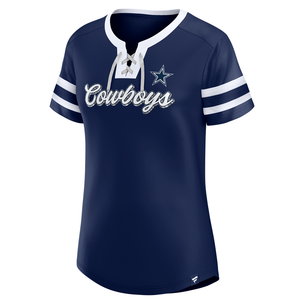 Jersey Dallas Cowboys Mujer Fanatics Lace-Up – Azul Marino/Blanco