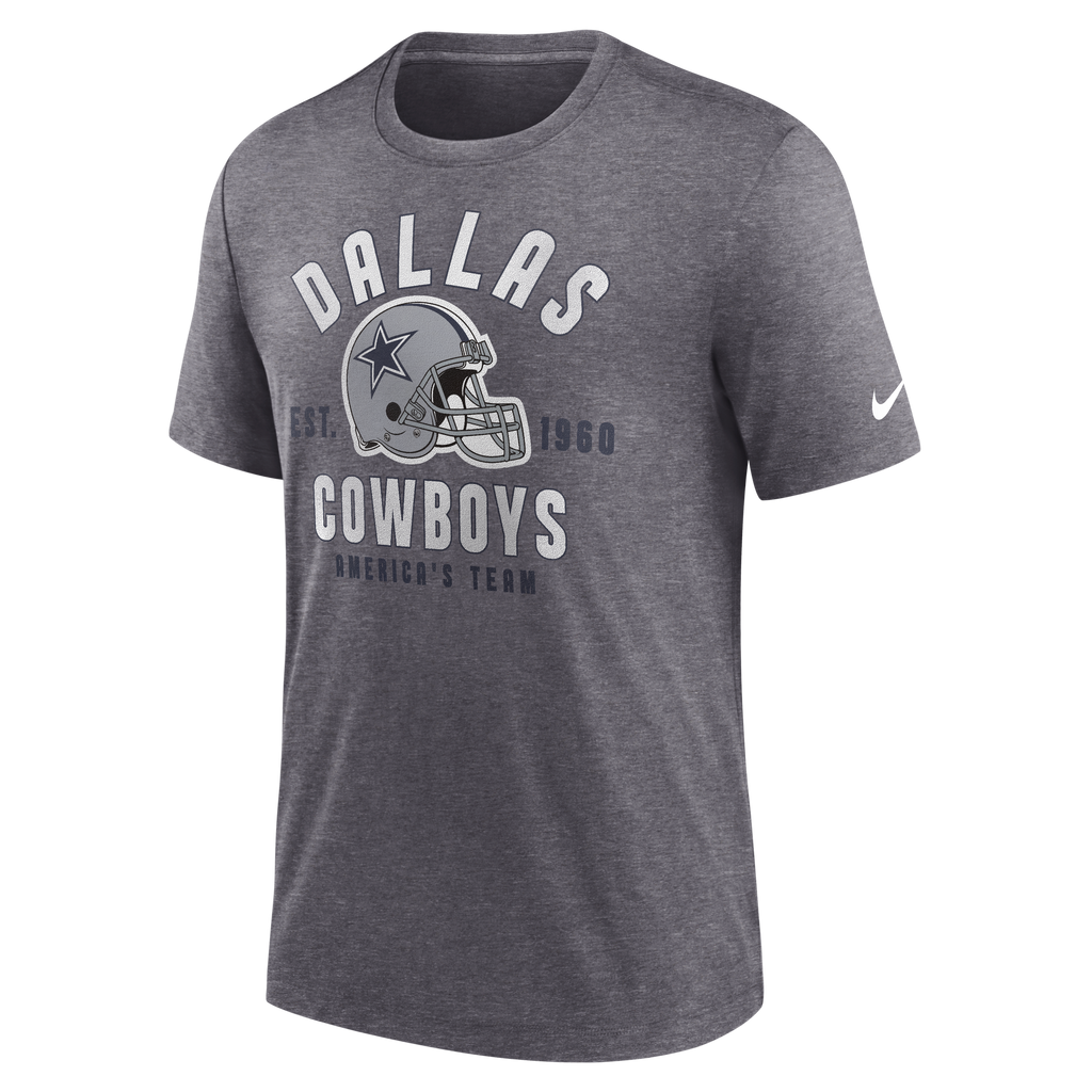 Playera Dallas Cowboys Nike Est. 1960 Helmet Gris Jaspeado