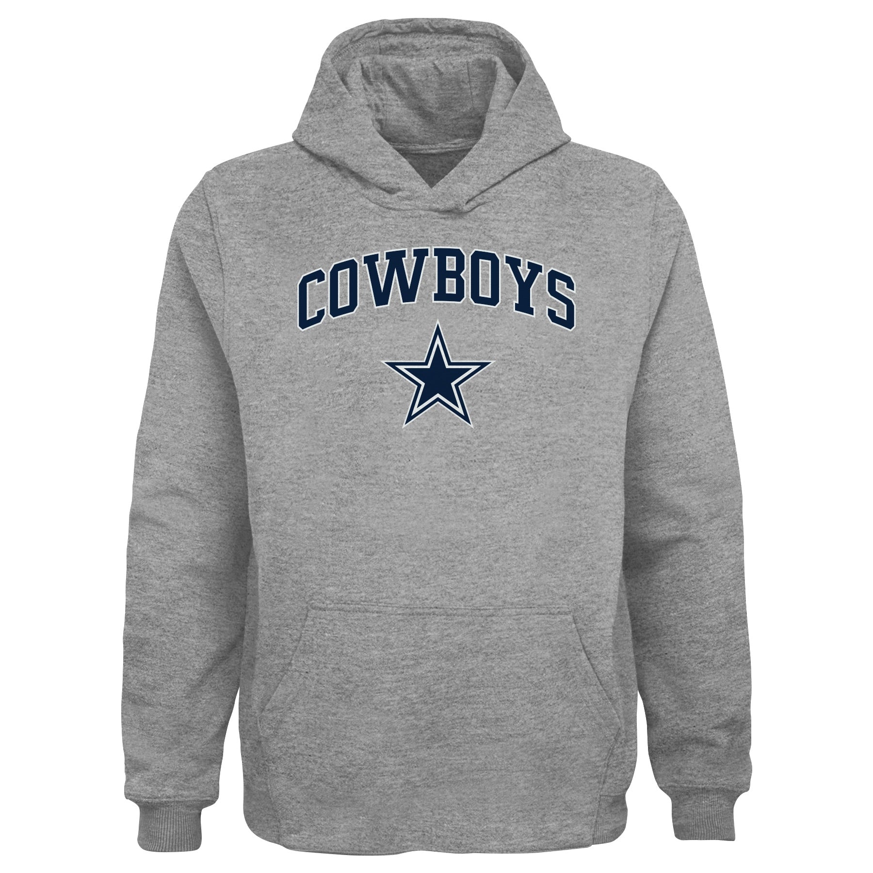 Sudadera Dallas Cowboys Juvenil Logo Clásico  Gris Jaspeado