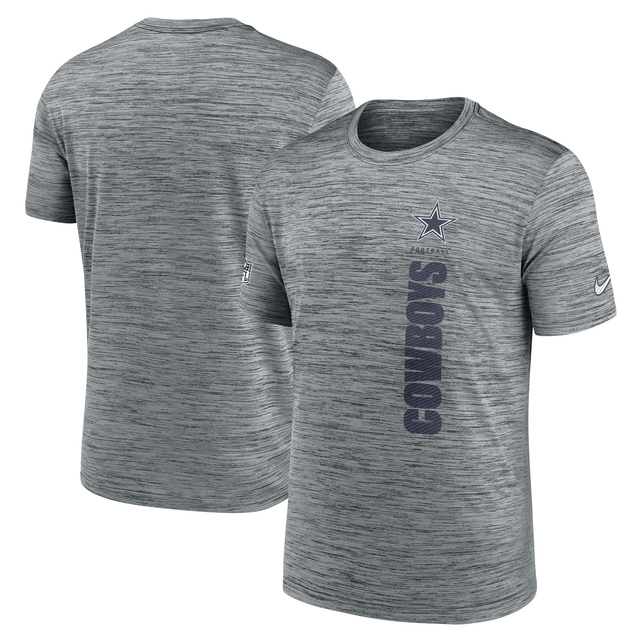 Playera Nike Dallas Cowboys  Legend Sideline Performance Gris Jaspeado
