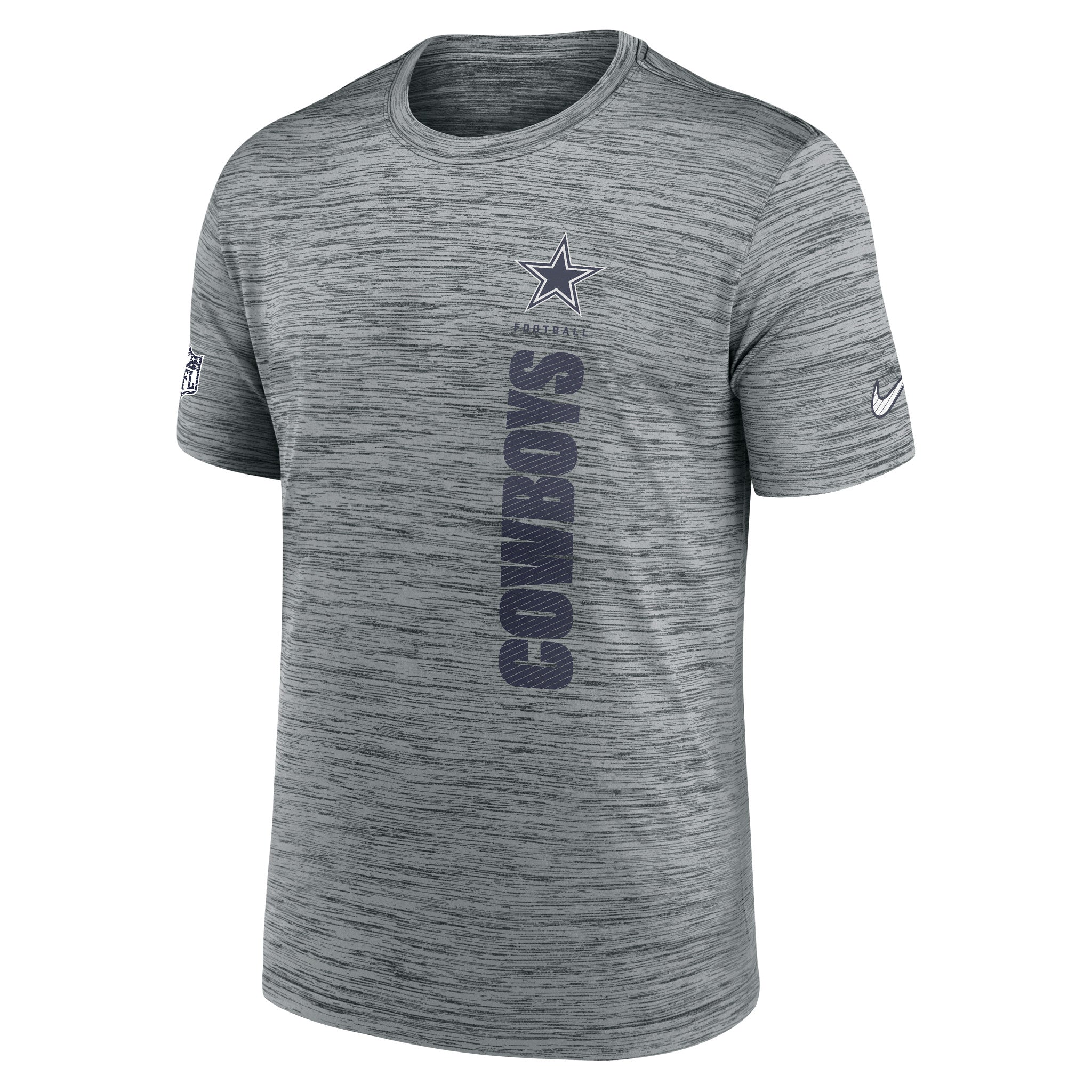 Playera Nike Dallas Cowboys  Legend Sideline Performance Gris Jaspeado