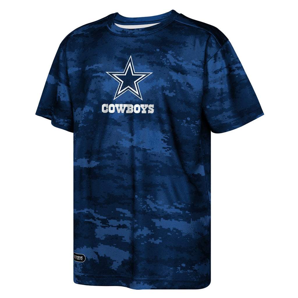 Playera Juvenil Dallas Cowboys NFL Combine Camo Performance  Azul Marino