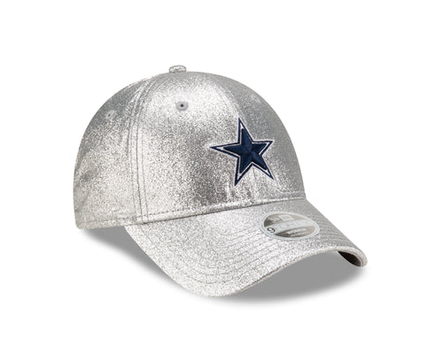 Gorra  New Era Dallas Cowboys Mujer 9FORTY Glitter Shine Plateado