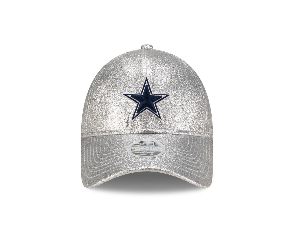 Gorra  New Era Dallas Cowboys Mujer 9FORTY Glitter Shine Plateado