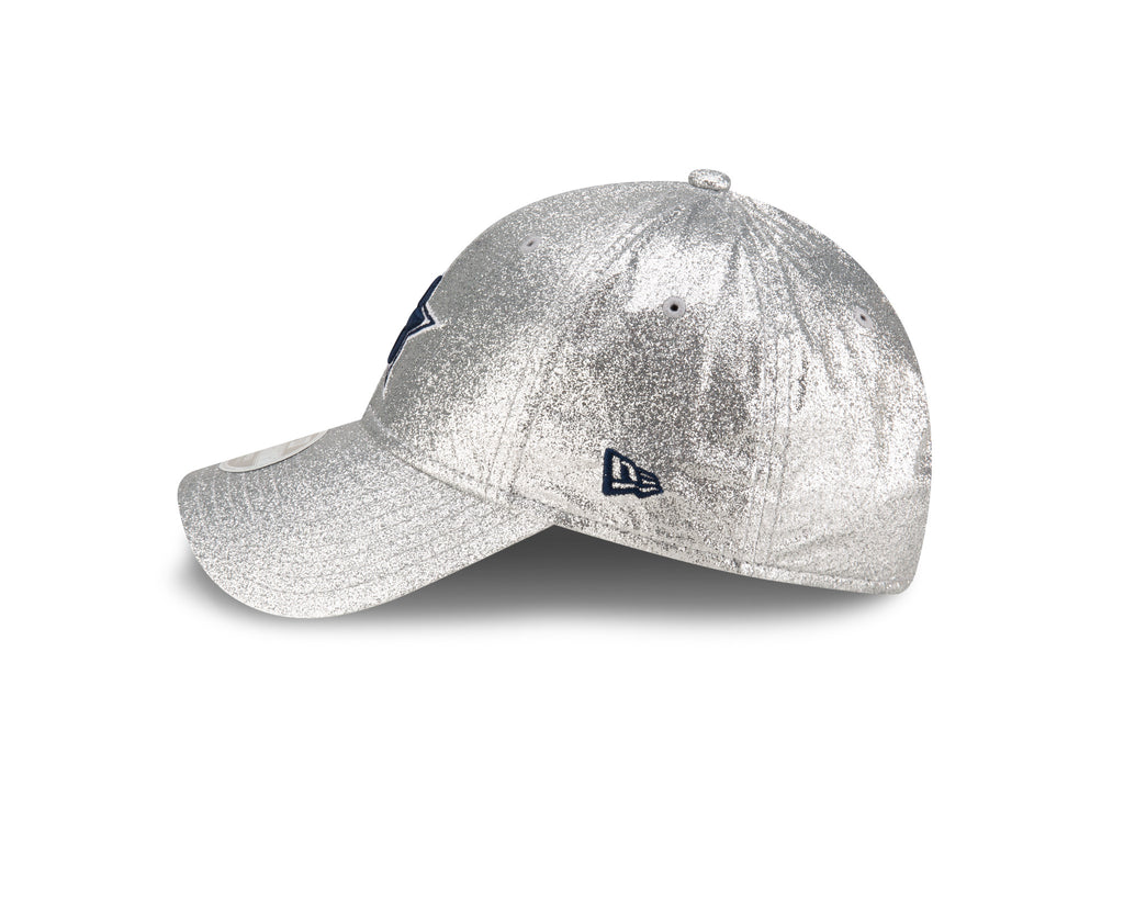 Gorra  New Era Dallas Cowboys Mujer 9FORTY Glitter Shine Plateado
