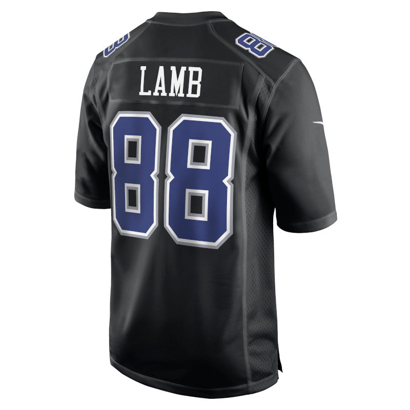 Camiseta de juego de moda Nike CeeDee Lamb de los Dallas Cowboys en color negro carbono para hombre