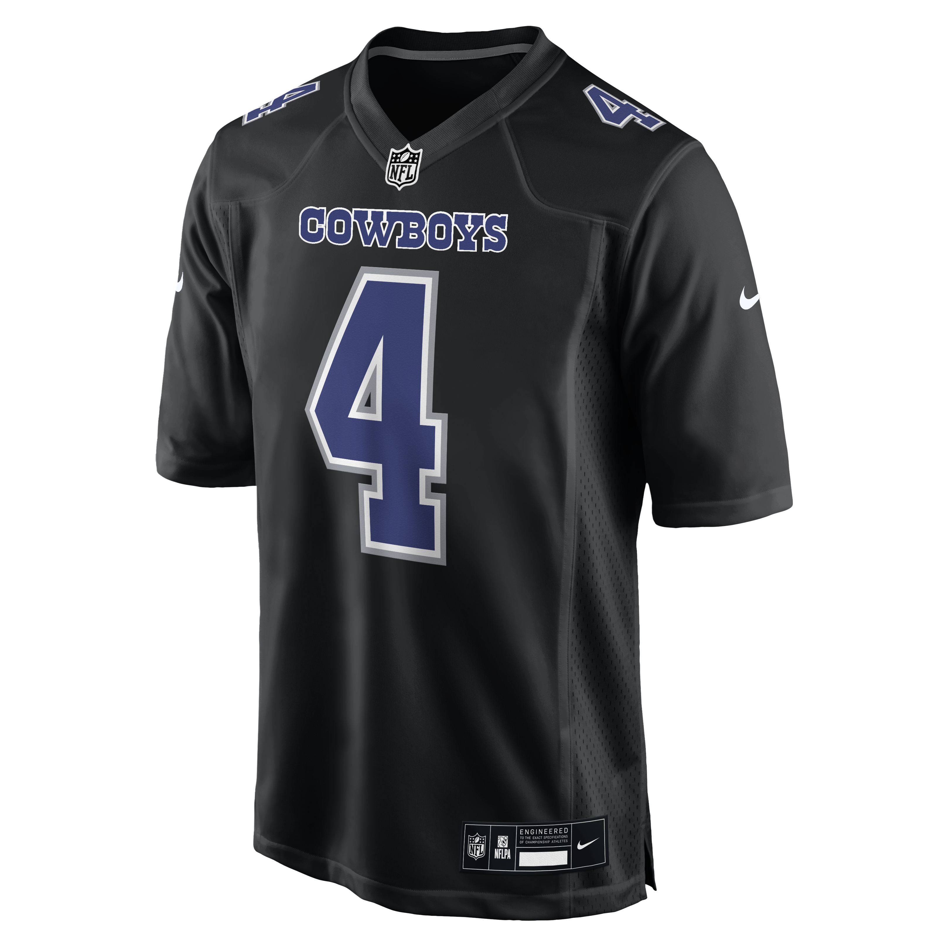 Jersey Dallas Cowboys Nike Game Dak Prescott Black Alternate Edition