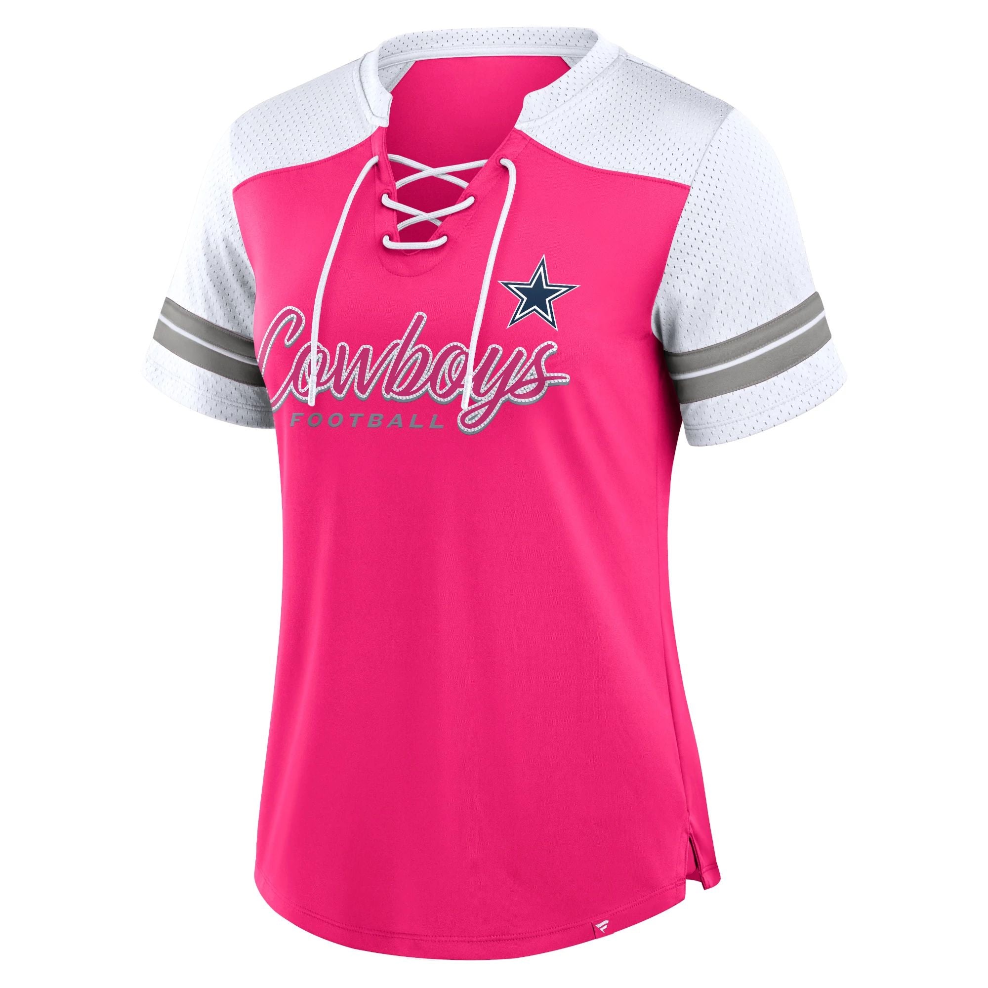 Jersey Femenina Fanatics Dallas Cowboys Pink Lace-Up – Edición Limitada
