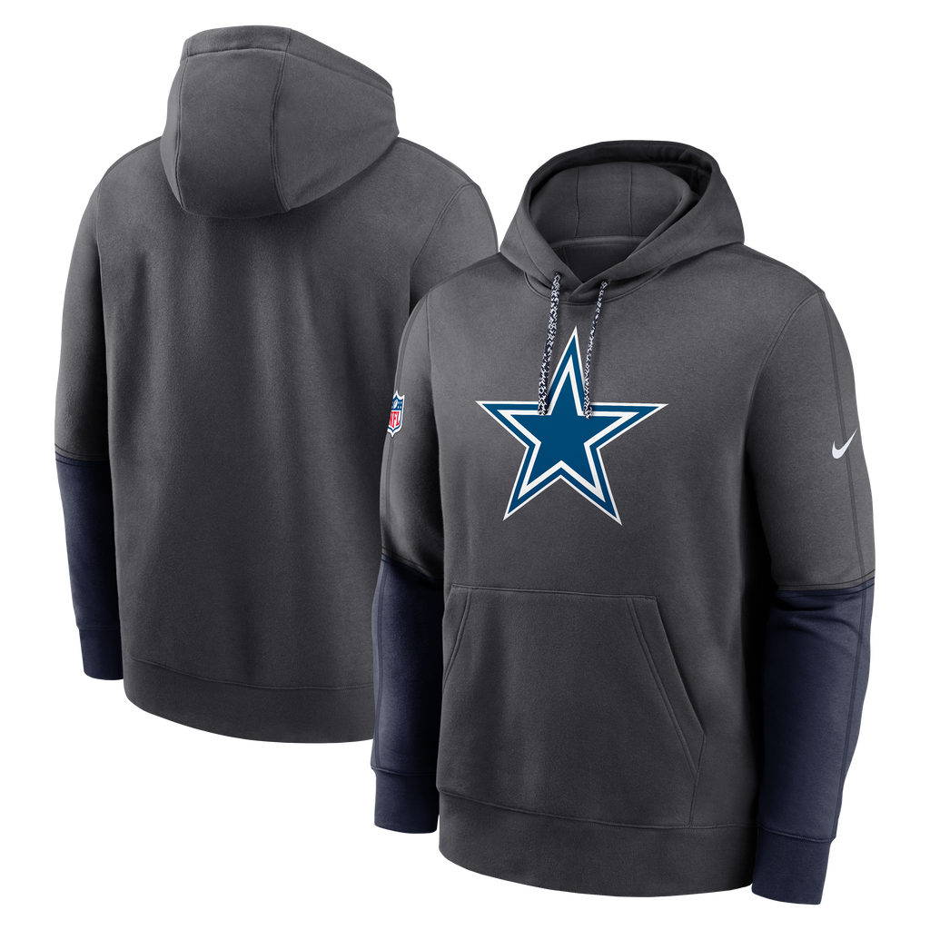 Sudadera Dallas Cowboys Nike Icon Logo Colorblock Hoodie  Gris/Marino