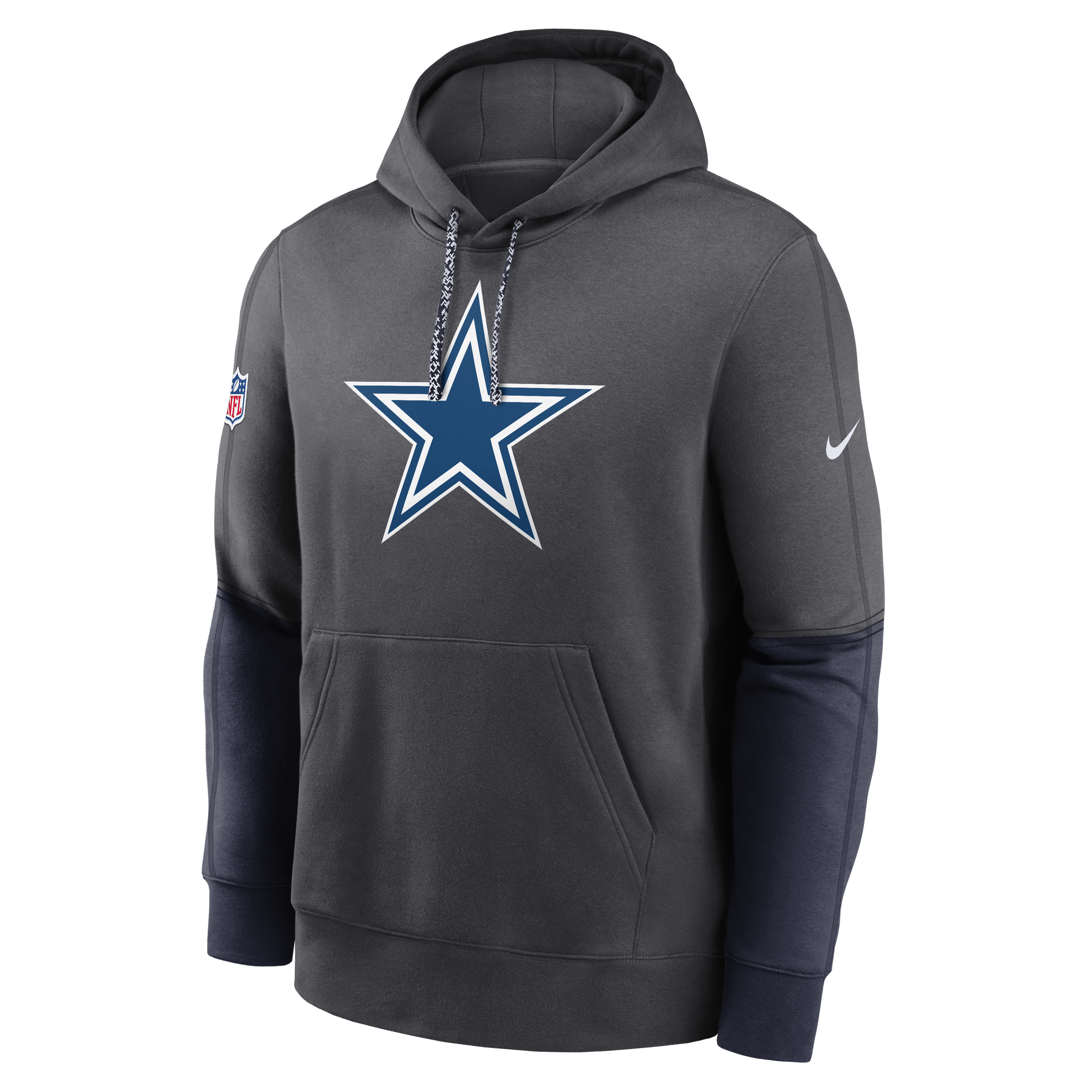 Sudadera Dallas Cowboys Nike Icon Logo Colorblock Hoodie  Gris/Marino