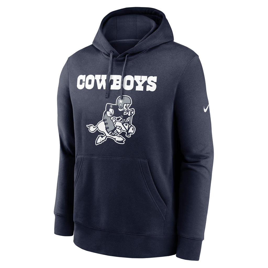 Sudadera Dallas Cowboys Nike Wordmark Throwback Joe Mascot  Azul Marino