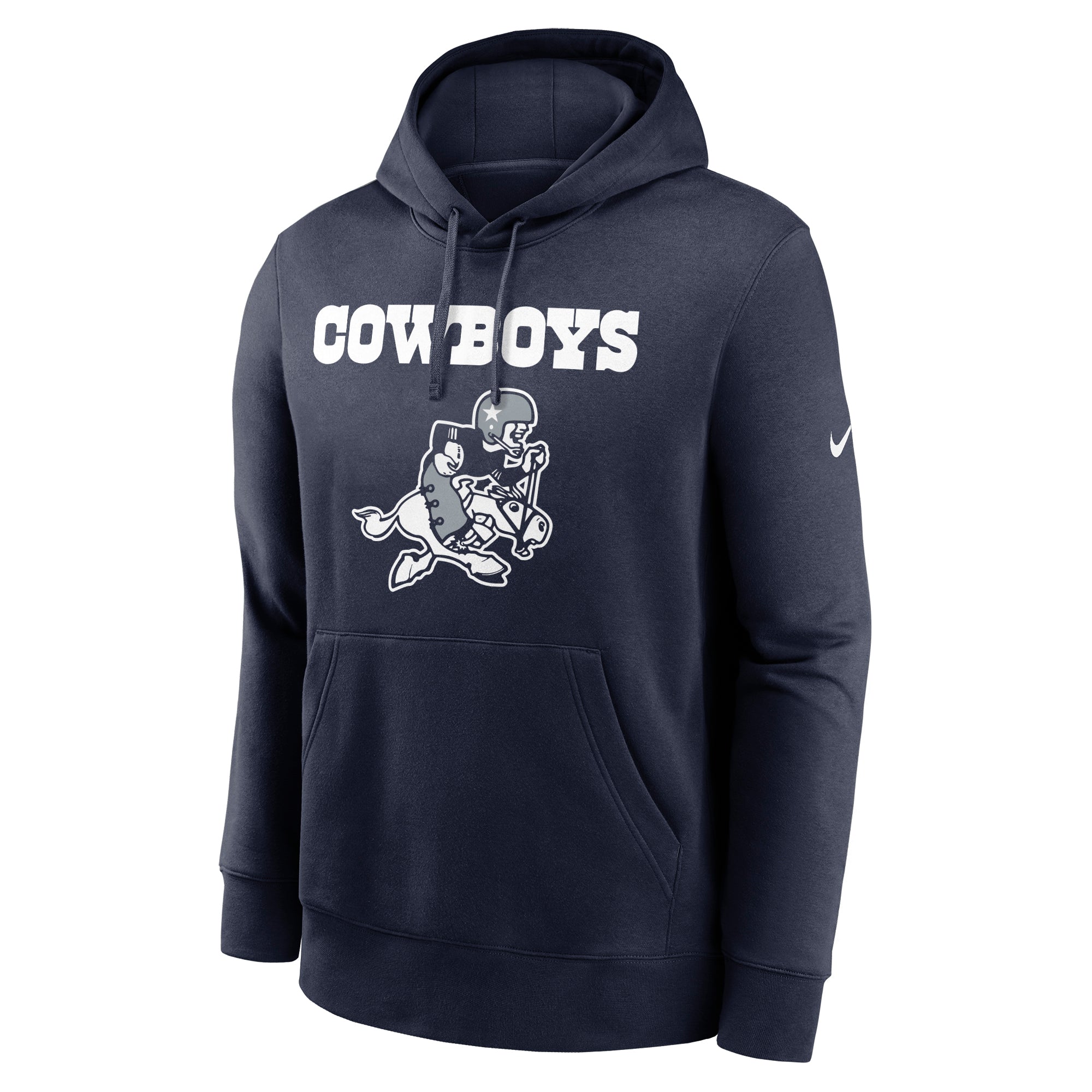 Sudadera Dallas Cowboys Nike Wordmark Throwback Joe Mascot  Azul Marino