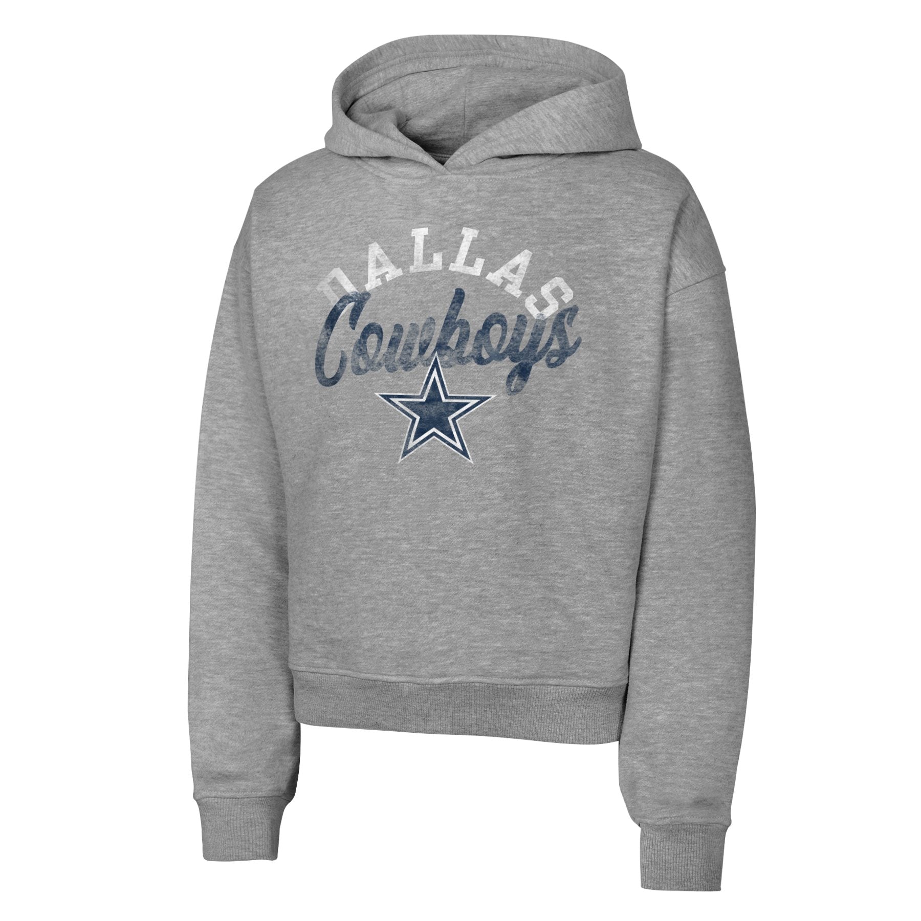 Sudadera Juvenil Dallas Cowboys Gráfica Vintage  Gris Jaspeado