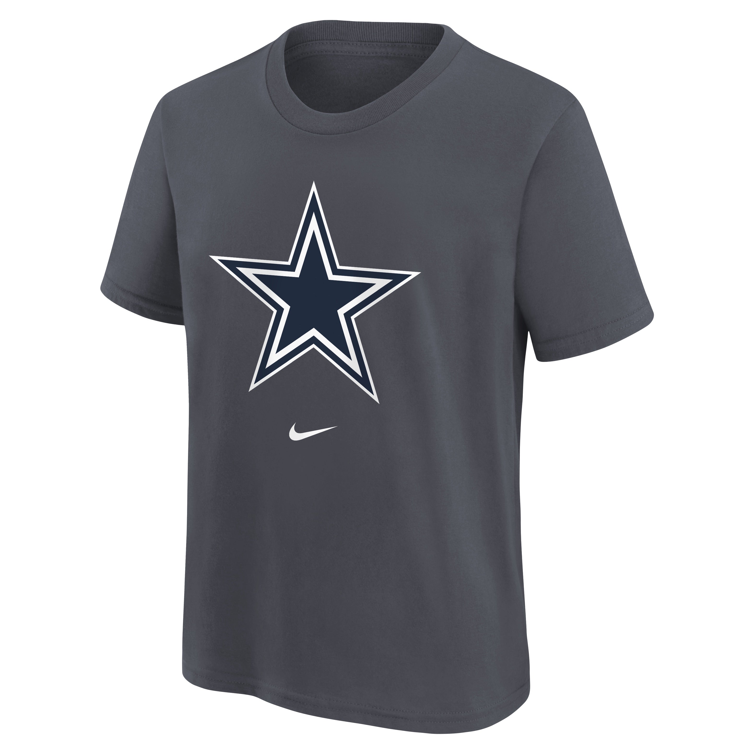 Playera Juvenil Dallas Cowboys Nike Logo Essential  Gris Oscuro