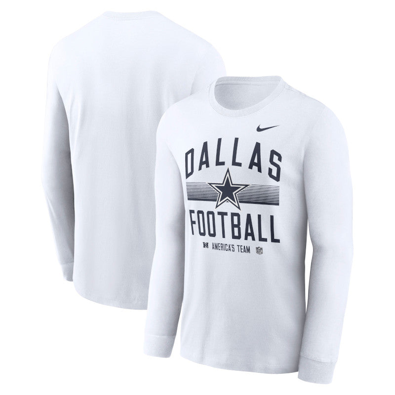 Dallas Cowboys Essential Playera de manga larga Nike Dri-FIT de la NFL para hombre