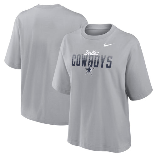 Camiseta de corte cuadrado «Fade» de los Dallas Cowboys para mujer de Nike