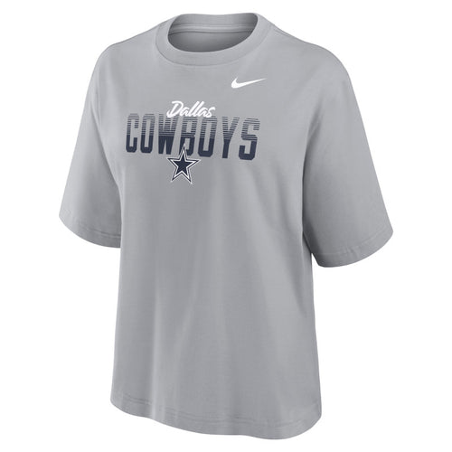 Camiseta de corte cuadrado «Fade» de los Dallas Cowboys para mujer de Nike