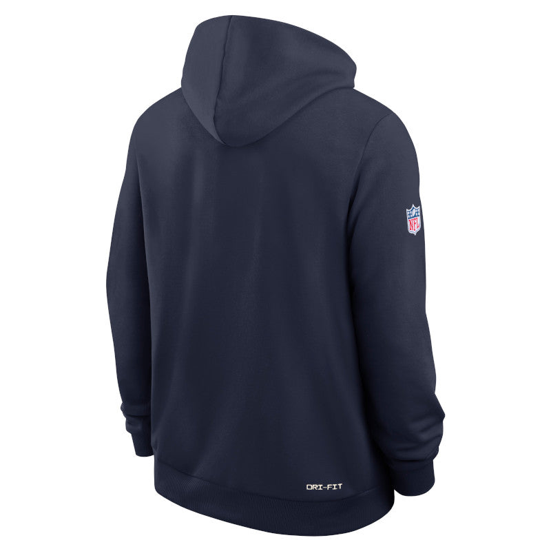Dallas Cowboys Sideline Standard Issue Sudadera con gorro Nike Dri-FIT de la NFL de cierre completo para hombre