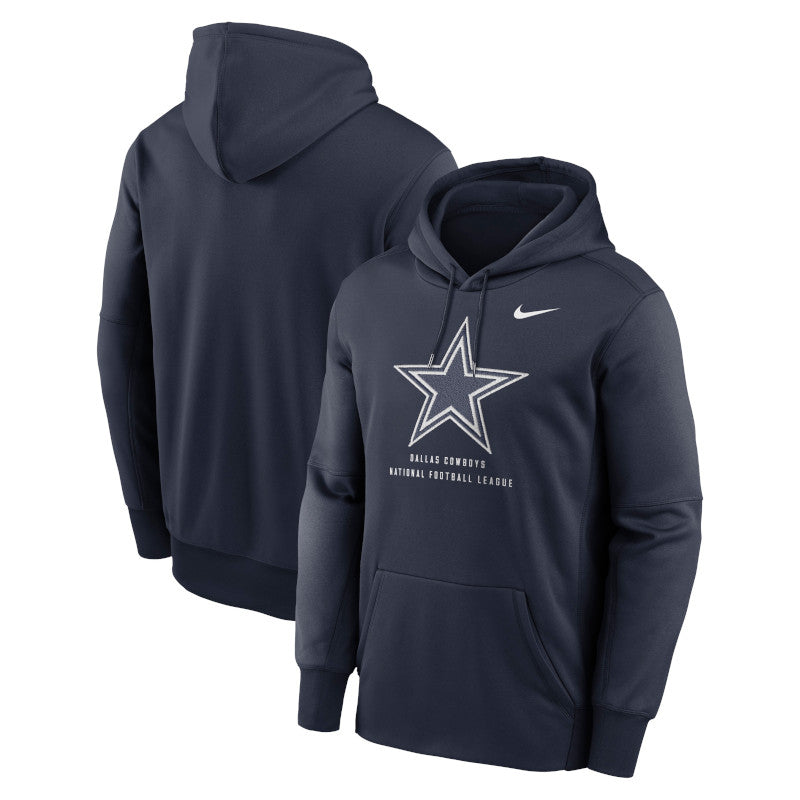 Dallas Cowboys Sudadera con gorro sin cierre Nike Therma de la NFL para hombre