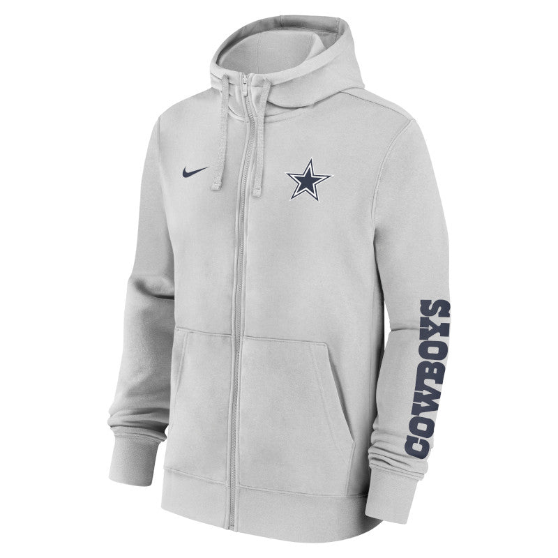 Dallas Cowboys Club Sudadera con gorro Nike de la NFL de cierre completo para hombre